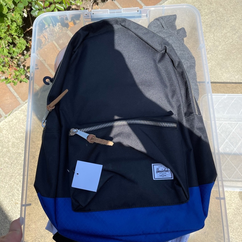 Herschel settlement Backpack black and blue bottom